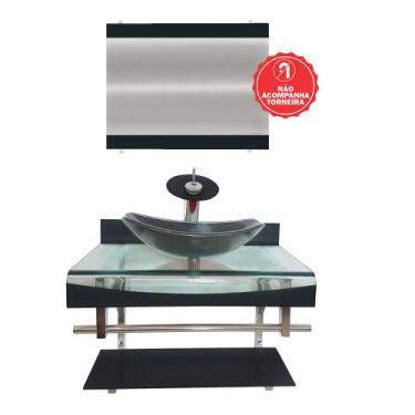 Imagem de Gabinete de Vidro 60cm para Banheiro Cuba Oval - Andorra - EKASA, Graf