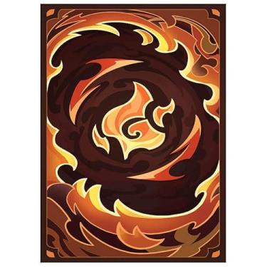 Imagem de Fantasy North - Fire - Elements Series II - 100 capas de cartas TCG foscas texturizadas - Serve para Pokémon Magic MTG Commander e outros jogos de cartas - Capas de baralho