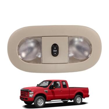 Imagem de Console aéreo com luz de mapa de cúpula LED interruptor de teto solar compatível com 2008-2010 Ford F-250 F-350 F-450 F-550 lâmpada de teto interior de cabine super resistente substitui 8C3Z-25519A70
