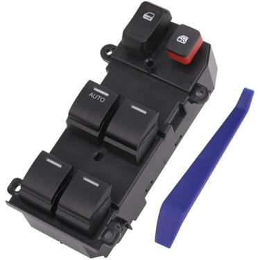 Imagem de Master Window Switch Power Control Button Front Left Driver Side Compatible with 2007 2008 2009 2010 2011 Honda CR-V Replacement OEM 35750-SWA-K01 1 Auto White Light 22 Pins