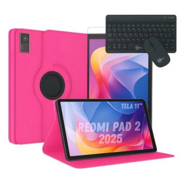 Imagem de Capa Para Xiaomi Redmi Pad 2 (2025) Kit Completo (Pink)