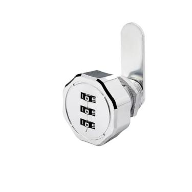 Imagem de Trava de armário com código de 3 dígitos para móveis de gaveta de caixa de correio liga de zinco (20 mm)