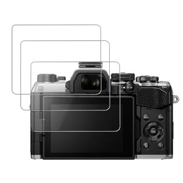 Imagem de Protetor de tela para câmera OM SYSTEM OM-5 Mark II – Dureza 9H, antiarranhões, clareza HD, sem bolhas, resistente a arranhões, compatível com OM SYSTEM OM-5 Mark II (pacote com 3)