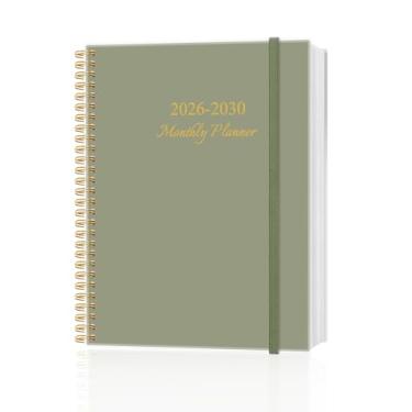 Imagem de Agenda mensal 2026-2030, calendário de cinco anos de setembro de 2025 a dezembro de 2030 com encadernação espiral, bolso interno, fecho elástico, agenda de 64 meses para casa | escola | escritório