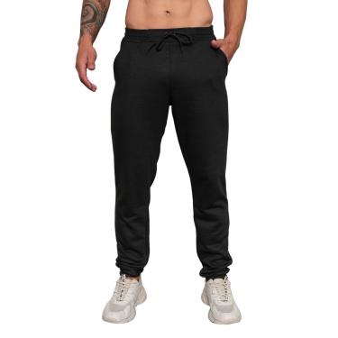 Imagem de Calça Moletom Masculina Flanelada Jogger Básica Inverno Cor:;Tamanho:P;Gênero:Masculino-Masculino