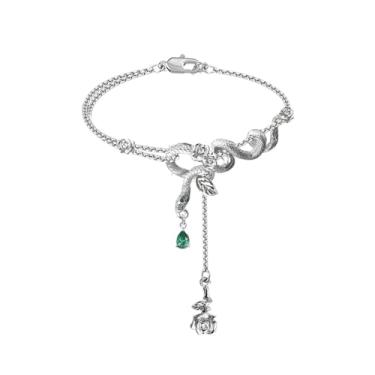 Imagem de MASW Pulseira de cobra gótica personalizada em forma de cobra pulseira de borla acessórios femininos modernos M3693, 6.3 in + 1.57 in, Latão, Sem Pedra Preciosa