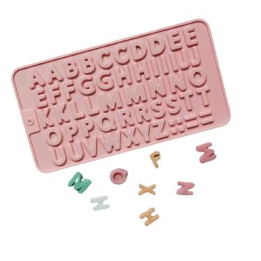 Imagem de Forma Molde Silicone Mini Letras Alfabeto Chocolate Jujuba Gummy Sabonete Vela Artesanato Bala Bombom Confeitaria Doce
