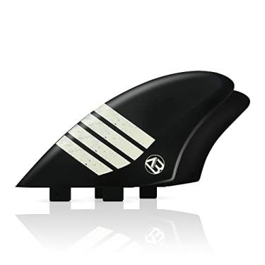 Imagem de Barbatanas de quilha dupla para prancha de surf (2 aletas) abas duplas tamanhos de aba única barbatanas de plástico de nylon para prancha de surfe de longboard (Fc)