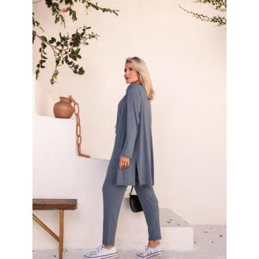 Imagem de cardigan malha  - Felps Confeccoes, Cinza