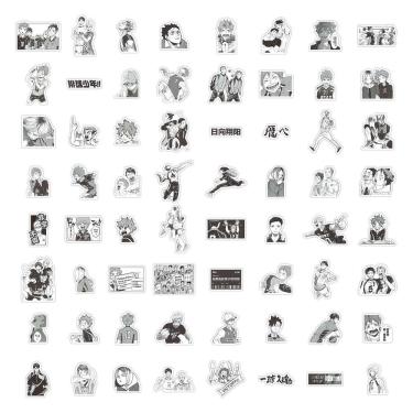 Imagem de Adesivos Haikyuus Anime 65 peças de decalques de desenho animado para impermeabilização