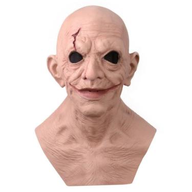 Imagem de Máscara facial completa Barehead Latex Cosplay Costume Pro