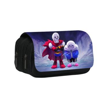 Imagem de Estojo para lápis Undertale Sans Cartoon Anime Poliéster 20x9x10cm