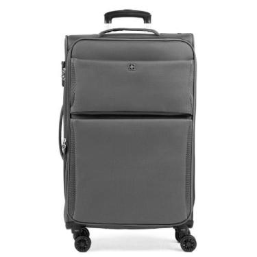 Imagem de Mala Média Poliéster 4 Rodas Swiss One Verbier II Cinza - Bagaggio, M