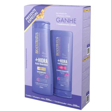 Imagem de Kit Bio Extratus +Hidra: Shampoo 350ml + Condicionador 200ml - Ácido Hialurônico