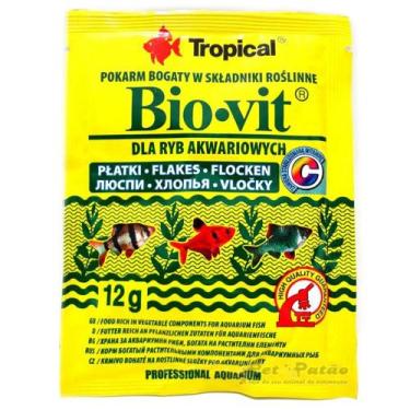 Imagem de Tropical bio-vit flakes 12g - ração em flocos p/ peixes - un