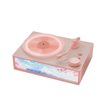 Imagem de Tocador de Vinil com Alto-Falante BT Sem Fio Luz Noite LED 10ml Óleo Essencial para Decoração Casa Escritório Quarto Áud