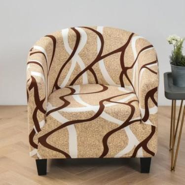 Imagem de Capas de poltrona, capas de cadeira redondas estampadas macias, protetor de móveis, fundo elástico, resistente, lavável, para bar, café, hotel, quarto de hóspedes - tipo 02||meio círculo individual 65