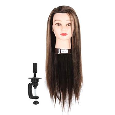 Imagem de CUOFYUNL Manequim Profissional Treinamento de Cabeleireiro para Estilo de Cabelo Trança 65cm