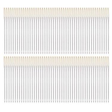 Imagem de Naroote Conjunto de Agulhas de Ponto Cruz de Metal Grande para Costura Fácil, Agulhas de Bordado de 100 Unidades Com Caixa de Armazenamento para Costura de Cruzada, de de Aço Inoxidável para Uso Doméstico, , etc. (Nº 26)