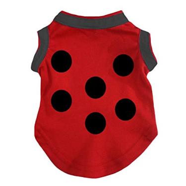 Imagem de Petitebella Camisa de cachorro joaninha (vermelha, 3GG)