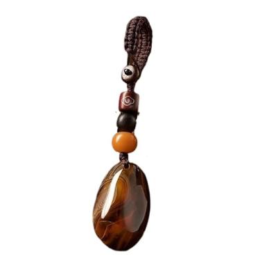 Imagem de Lagnlnaoy Chaveiro feng shui amuleto da sorte chaveiros chaveiros de carro porta-chaves bolsas de couro trazem, segurança, saudável, sucesso, Dourado, 5*8cm