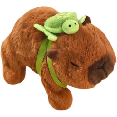 Imagem de Capivara Filó Pelúcia Antialérgica com Mochila (Marrom)