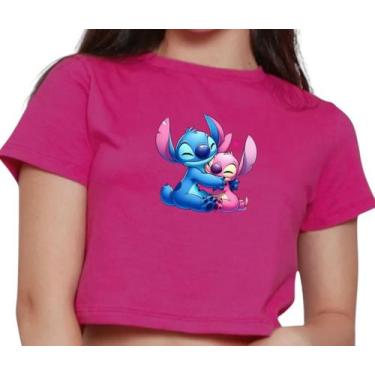 Imagem de Cropped Blusinha Infantil Estampa Personagem Animação Infantil Azul Di