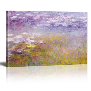 Imagem de Claude Monet Lotus Posters and HD Prints Pintura a óleo de paisagem em tela arte impressionista imagem de parede para sala de estar - (85 x 120 cm) 33 x 47 polegadas sem moldura