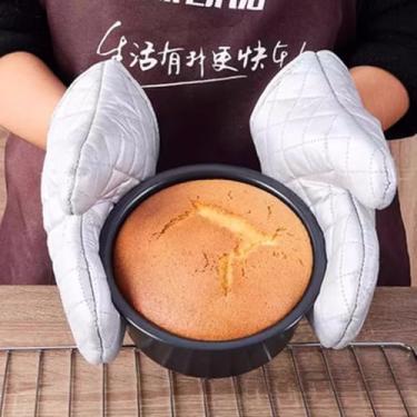 Imagem de Luva Térmica para Cozinha, Cinza, Algodão e Poliéster, 16x23 cm, Antiderrapante, Proteção Térmica para Forno e Fogão, 2 Unidades