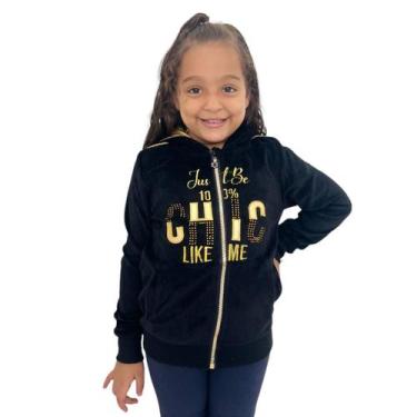 Imagem de Blusa De Frio infantil Menina Veludo Ziper Capuz Estilosa - OLYNS, Pre