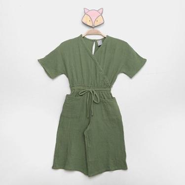 Imagem de Macacão Infantil Hering Curto Amarração Menina-Feminino