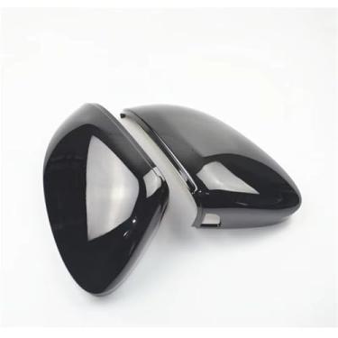 Imagem de Capas de asa 1 par para Vw para Golf 8 Mk8 para GTI para Assist 2020-2022 Capa de espelho retrovisor de asa lateral acessórios de carro capa de visão traseira externa (aparência de fibra de carbono)