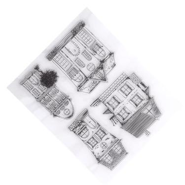 Imagem de Generic Casa Carimbo de Silicone Criativo Scrapbook Cartão de Foto Claro Carimbo de Borracha Transparente para Cartões Diy Decoração de Casa para Crianças/adultos 7.08x5.9"