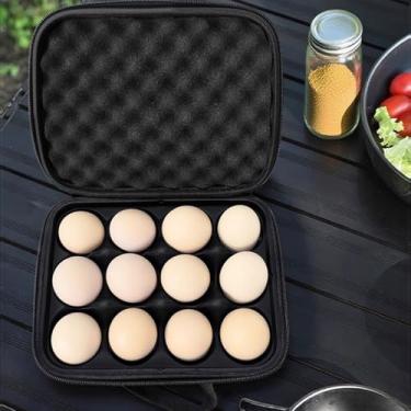 Imagem de Sanpyl Suporte de Ovo de Acampamento de 12 Grades, Recipiente de Ovo para Piquenique de Cozinha Ao Ar Livre, Porta-ovos Portátil à Prova de Choque