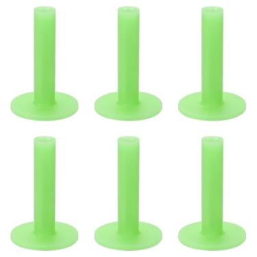 Imagem de YELARXI Camiseta de borracha para prática de golfe, camiseta de condução de 7,5 cm e pacote com 6 e borracha e ajuste verde para (interior/exterior/tapetes de golfe/cursos/quintais/gramados)