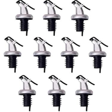 Imagem de 10 bicos de azeite de oliva - Bicos de despejo resistentes a vazamentos para garrafas de vidro, ideais para azeite, vinagre e molho de salada (10)