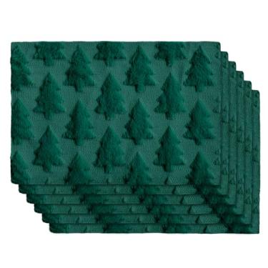 Imagem de Artoid Mode Jogo americano Xmax Trees bege de Natal, conjunto de 6, 30 x 45 cm, tapetes de mesa de pelúcia macia de lã sintética para festas, cozinha, decoração de jantar