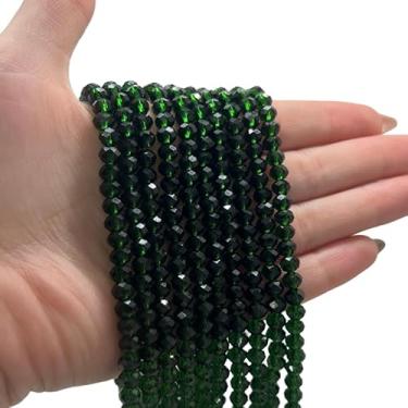 Imagem de Fios de Cristais 6mm para Bijuteria e Artesanato – 10 Fios com ~850 Pedras da Mesma Cor (Verde Esmeralda)