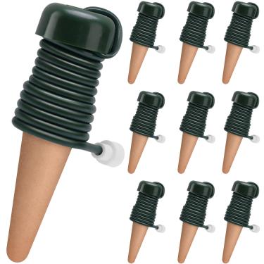 Imagem de BYDOLL Estacas autoirrigáveis para plantas gotejador automático de plantas para bonsai interno e externo, dispositivos de inserção de plantas domésticas para uso nas férias, sistema de irrigação por