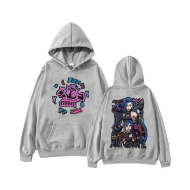 Imagem de Moletom Unissex Harajuku Hip Hop Anime Arcane Pullover Streetwear Pres
