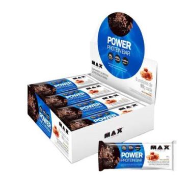 Imagem de Power Protein Bar 90gr Display 8 Unidades Max Titanium, Napolitano