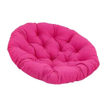Imagem de ShengQuanHao Almofada para Cadeira Papasan, 50,8 Cm, Almofada para Cadeira Egg (somente a Almofada), Tapete Multifuncional para Cadeira de Jardim, Ideal para Cadei, Rosa vermelha, Tamanho real