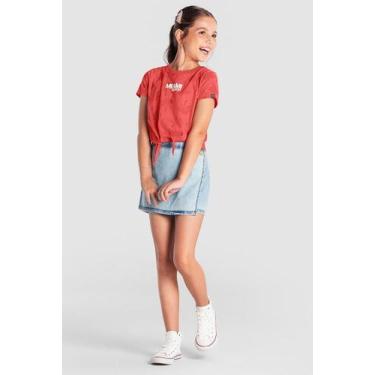 Imagem de Blusa cropped teen menina de coqueiros Brandili Young, 10, Vermelho
