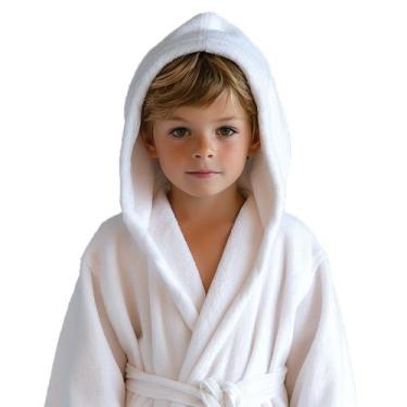 Imagem de Roupão Infantil e Juvenil Masculino Com Capuz De Microfibra Saída De b