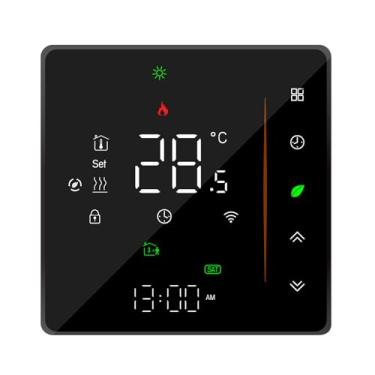 Imagem de Yunir Termostato Inteligente para Casa, Termostato WiFi Funciona Com Display Colorido LED, Controle de Aplicativo Tuya, Programável Semanalmente, Economia de (BHT-006GALW WiFi Aquecimento de piso de