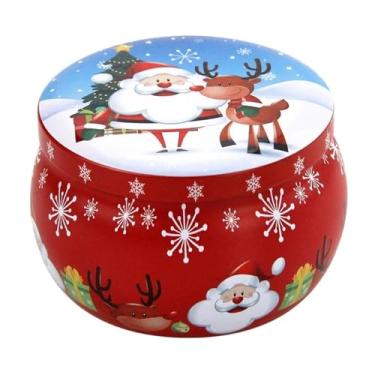 Imagem de Vela perfumada de Natal pote de lata portátil para viagem cera de soja caixa de presente (tipo w)