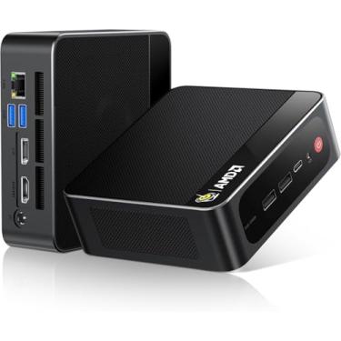 Imagem de Beelink Mini PC, SER5 MAX Ryzen 7 7735HS (8C/16T, Turbo 4,75GHz), 24GB LPDDR5 RAM 500G PCIe4.0 SSD, mini computadores de mesa suportam tela tripla 4K/WiFi 6/BT5.4/DP+HDMI+USB-C/RJ45 2.5G LAN