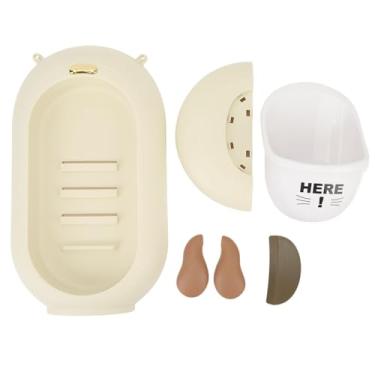 Imagem de SIWOTED Criança Menino Mictório Montável na Parede Bacia Removível de Grande Capacidade Crianças Treinamento Mictório (Cor Creme)