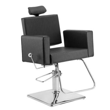 Imagem de Cadeira Cabelereiro Barbeiro Poltrona Reclinável Estofado Salão de Bel