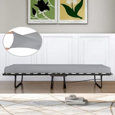 Imagem de Lençol de malha de jérsei IDEAhome, material macio, adequado para beliches, acampamento, trailers, camas dobráveis, meninos e meninas, 1,90 x 83,82 cm com bolso de 20,32 cm, 1 pacote, Cinza, Cot - 33" x 75", 1